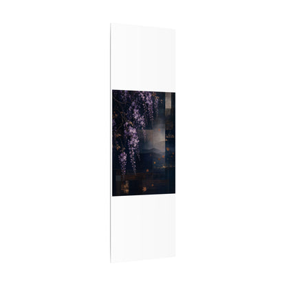 Dawn Wisteria Canvas Art - Dark Japandi Fukinsei