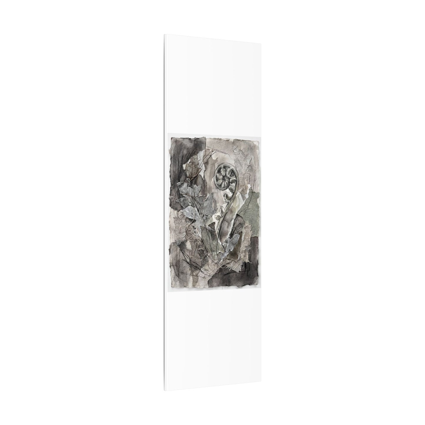 Japandi Fern Unfurling in Overcast | Texture Canvas Art