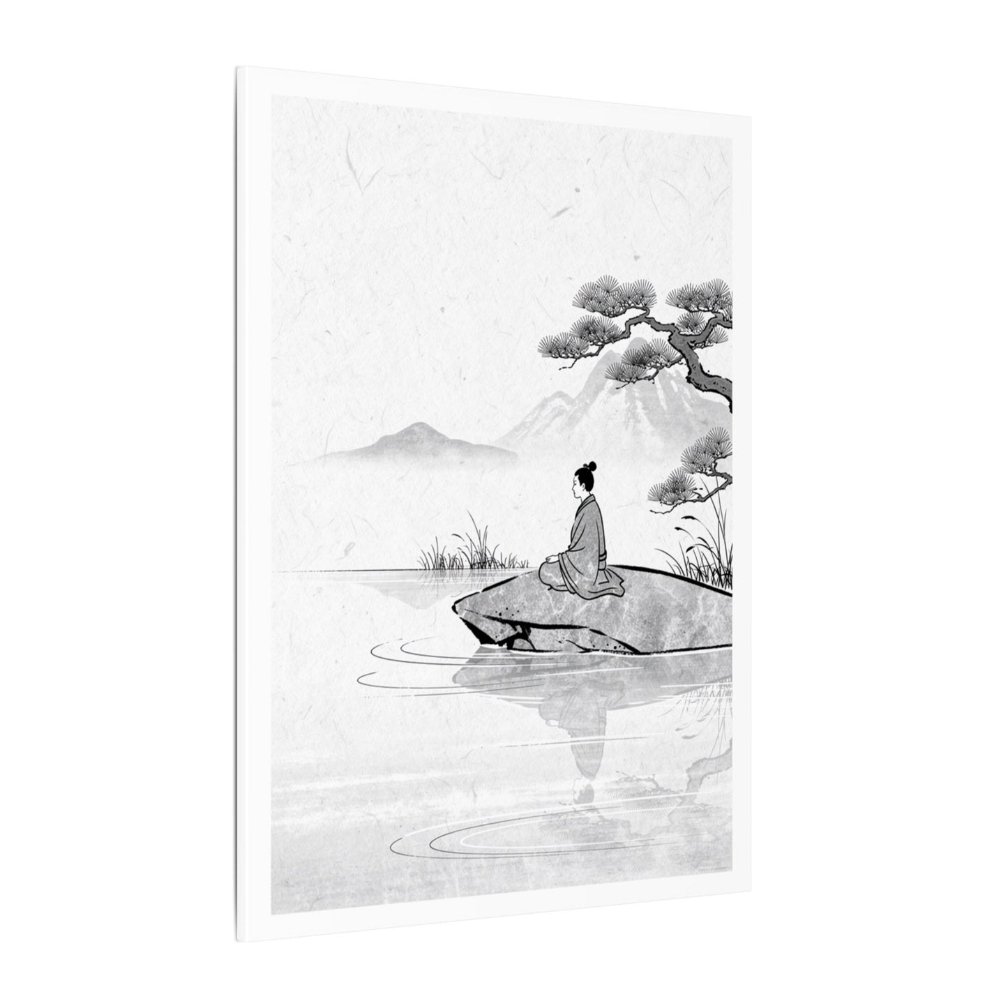 Meditation Harmonious Zen Ukiyo-e Canvas Art