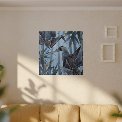 Paper Fold Canvas Art | Summer Kintsugi Crackle Gold Art