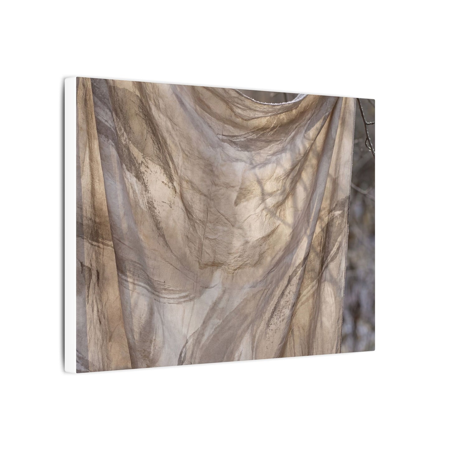 Ma Silk Drape Canvas Art - Japandi Japanese Pattern