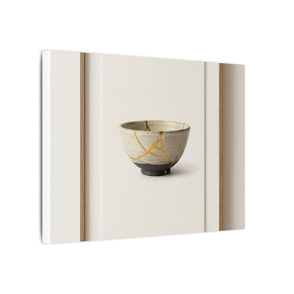 Kintsugi Charcoal Canvas Art