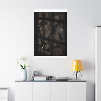 Dark Japandi Shadow Play in Candlelight | Dark Texture Canvas Art