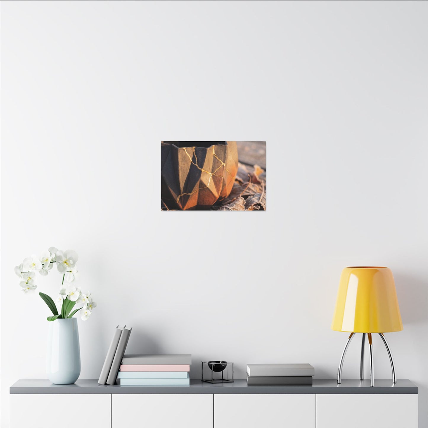 Paper Fold Gold Repair Canvas Art | Philosophical Kintsugi Art