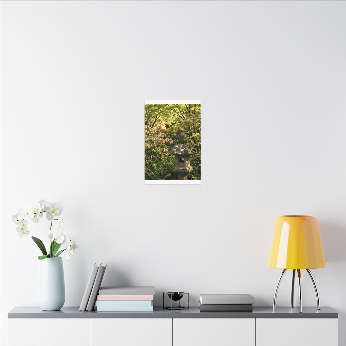 Spring Stone Lantern Gold Repair Canvas Art | Beautiful Decor
