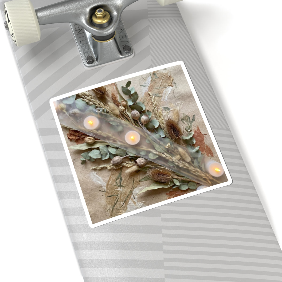 Dried Flowers Texture Sticker | Elegant Japandi Art Art Print
