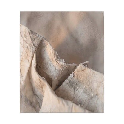 Japandi Paper Fold in Candlelight | Watercolor Canvas Art
