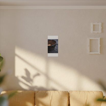 Atmospheric Ceramic Bowl Canvas Art - Moody Minimal Dark Japandi