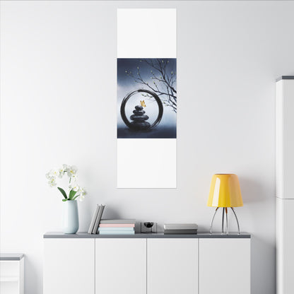 River Stones Spring Canvas Art | Zen Peaceful Design