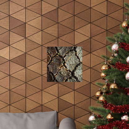 Cracked Earth Japanese Pattern Wall Art Print | Elegant Japandi Art