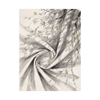 Silk Drape Wall Art Print | Spring Zen Sumi E Art