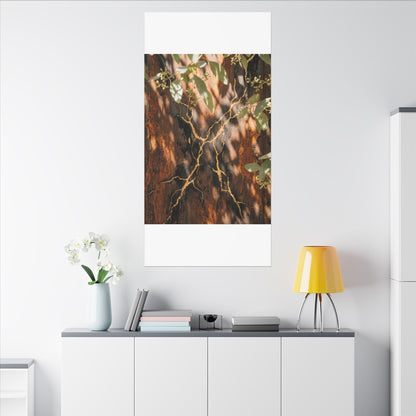 Kanso Rust Patina Canvas Art - Kintsugi Gold Vein