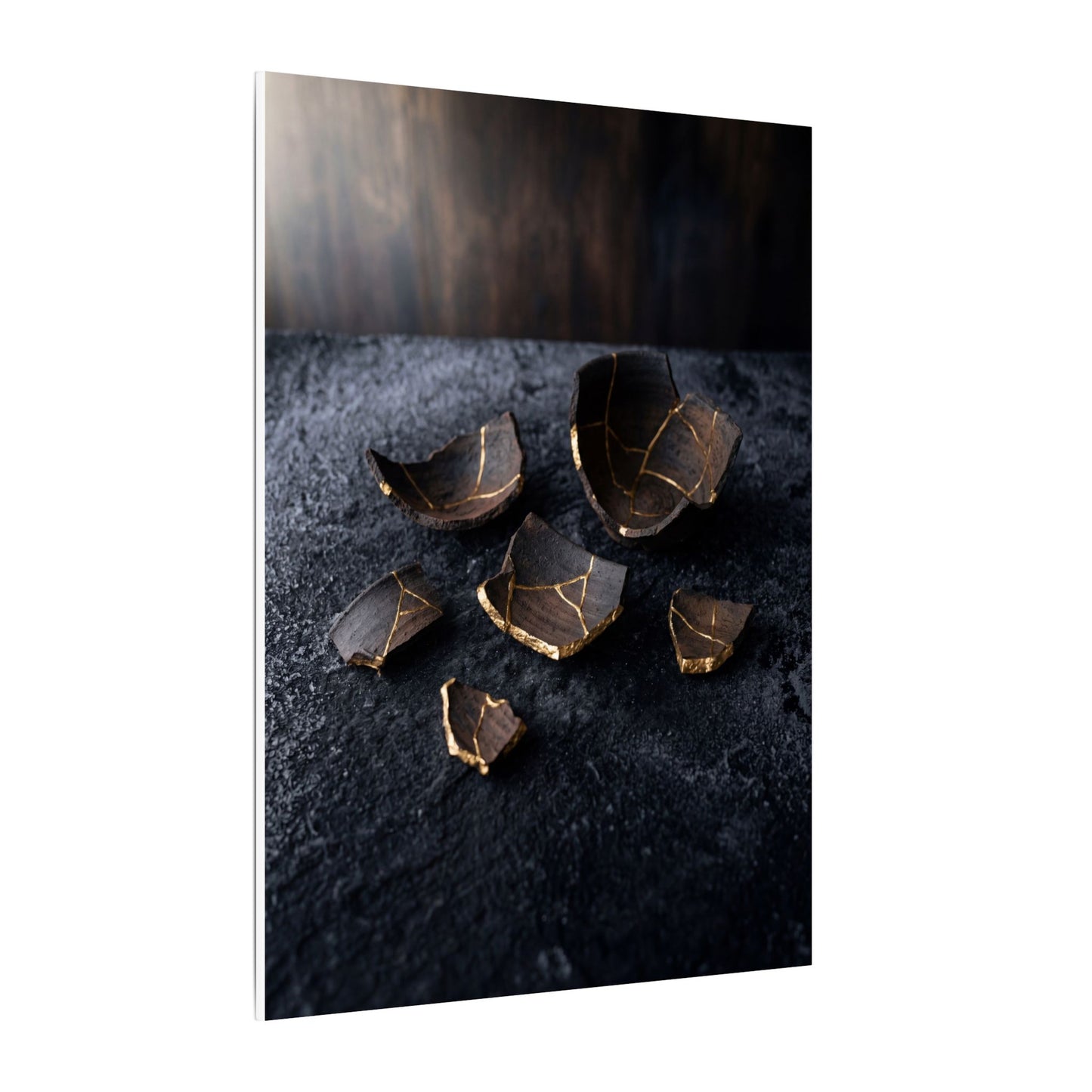 Winter Broken Pottery Shadow Zen Canvas Art | Bold Decor