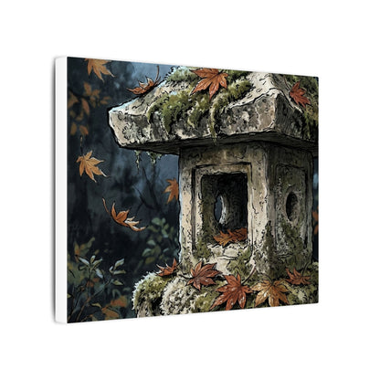 Shibui Stone Lantern Canvas Art - Japandi Minimal Line