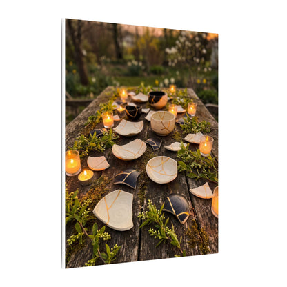 Broken Pottery Spring Canvas Art | Kintsugi Beautiful Design