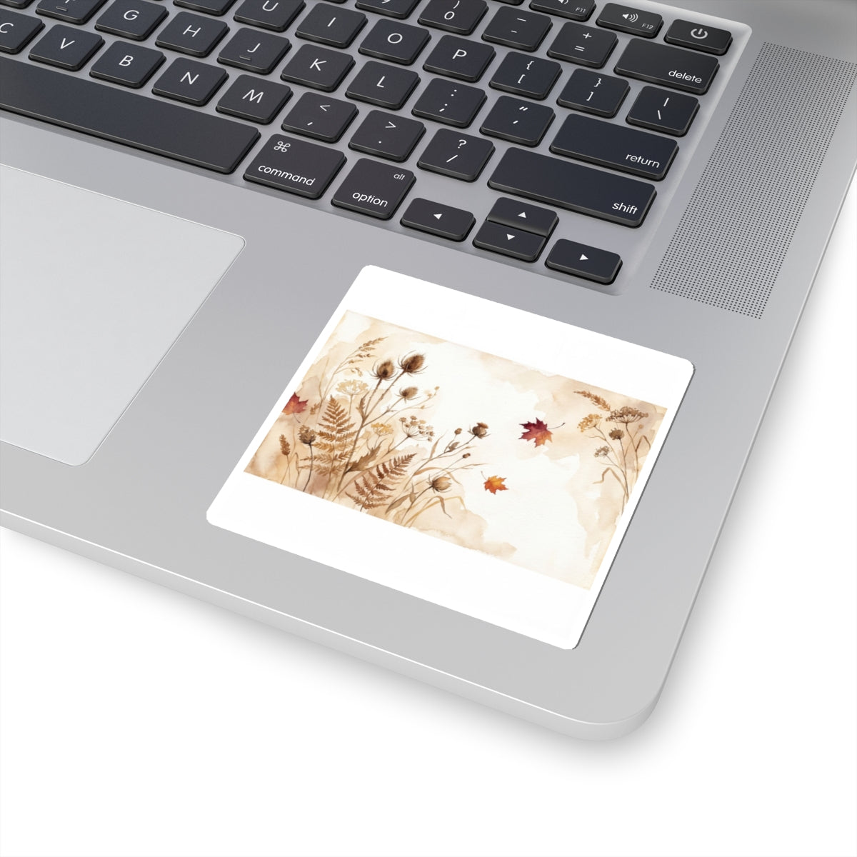 Dried Flowers Autumn Sticker | Japandi Earthy Design