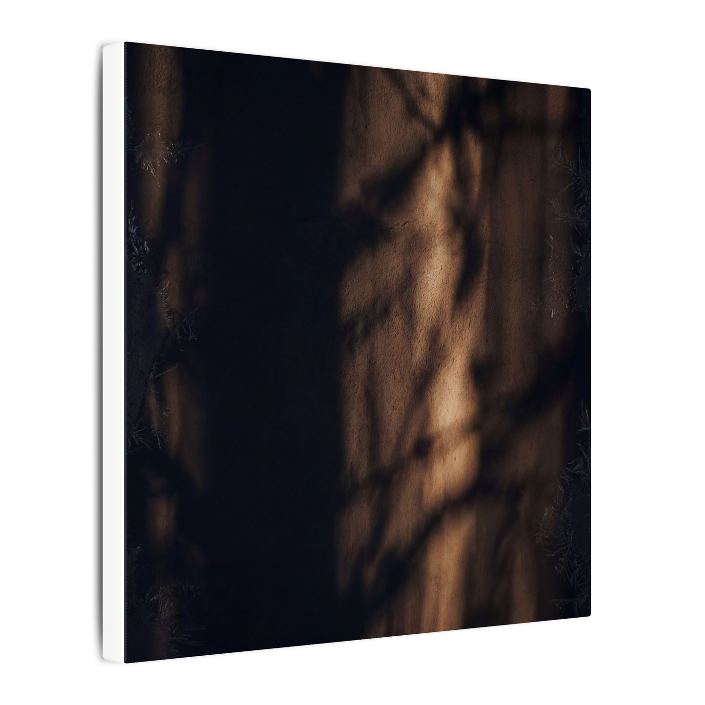 Winter Shadow Play Moody Minimal Canvas Art | Luxurious Decor