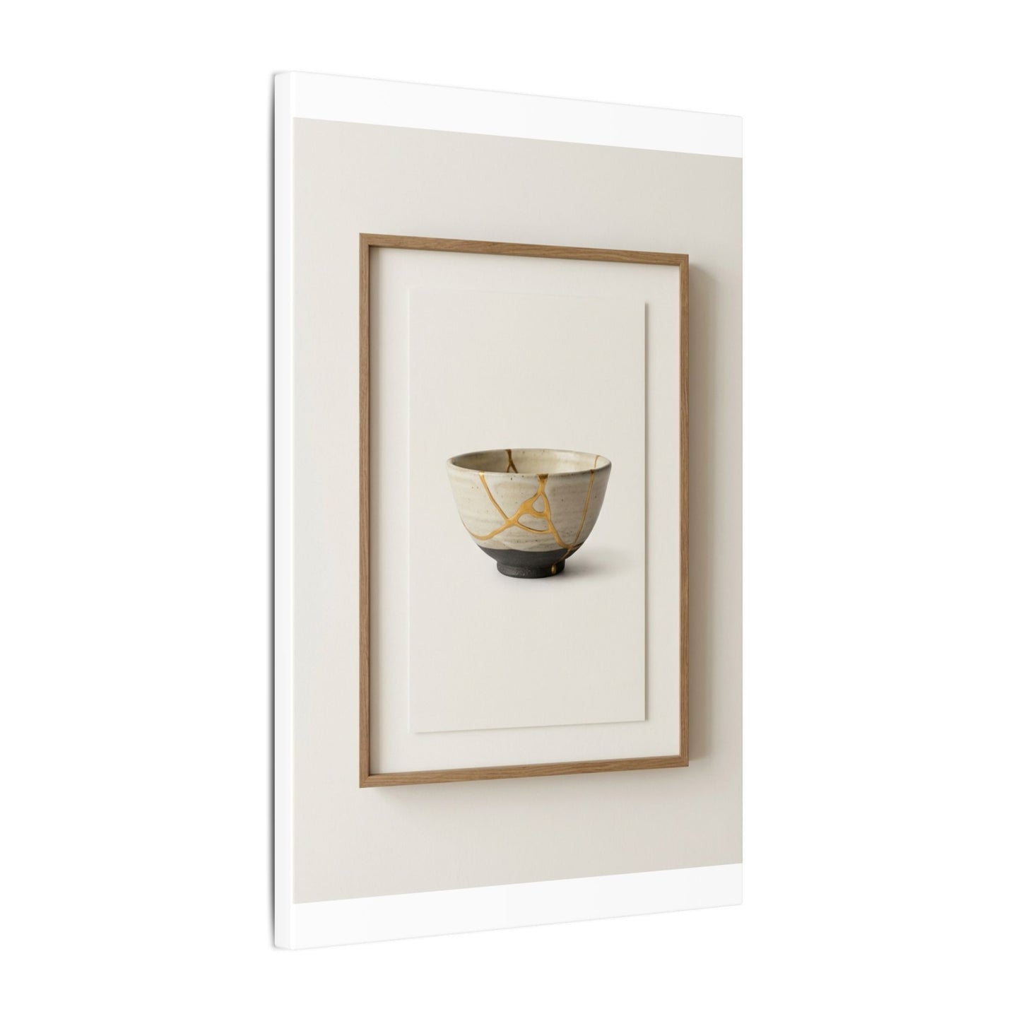 Kintsugi Charcoal Canvas Art