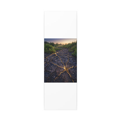 Cracked Earth Canvas Art | Summer Kintsugi Crackle Gold Art