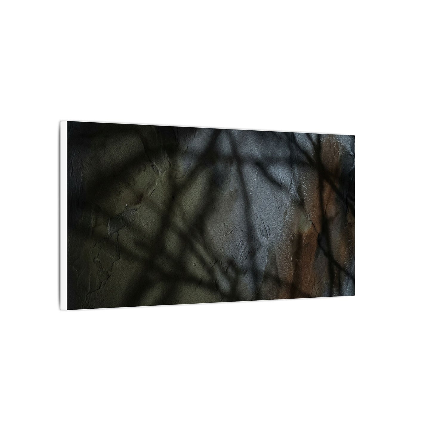 Shadow Play Dark Texture Canvas Art | Sophisticated Dark Japandi Art