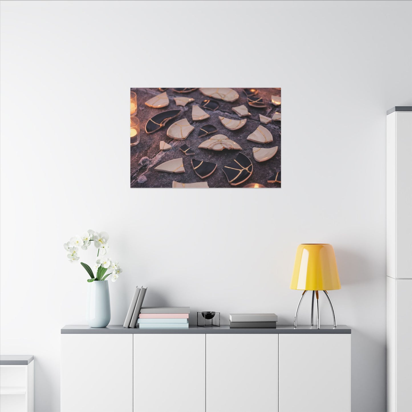 Winter Broken Pottery Broken Beauty Canvas Art | Beautiful Decor