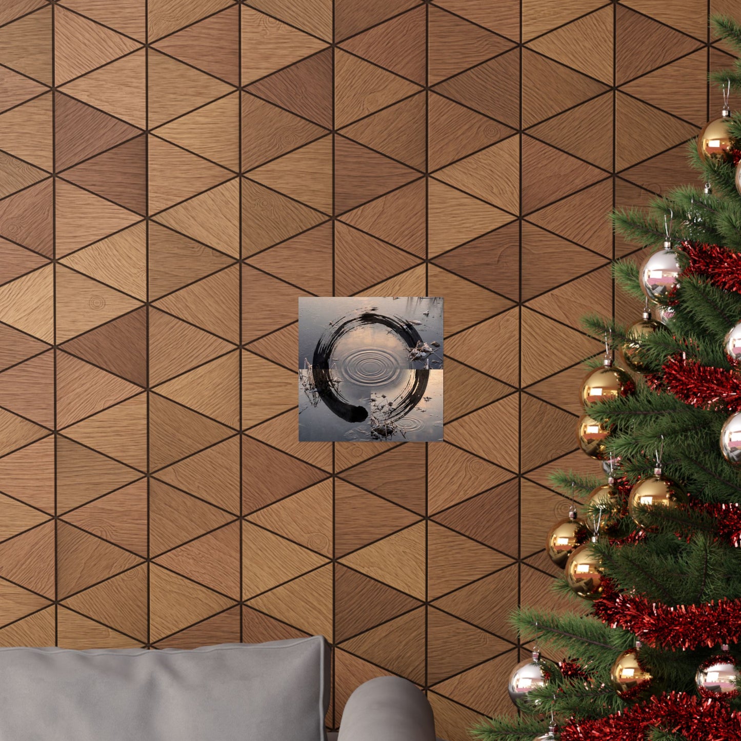 Water Ripple Winter Wall Art Print | Zen Contemplative Design