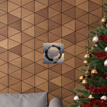 Water Ripple Winter Wall Art Print | Zen Contemplative Design