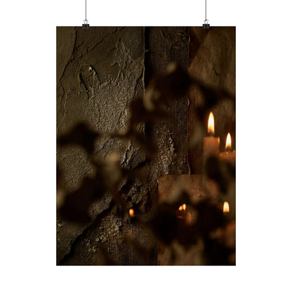 Shadow Play Winter Wall Art Print | Dark Japandi Moody Design