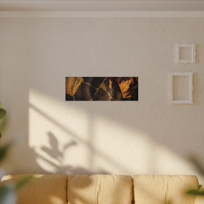 Resilient Shadow Play Canvas Art - Crackle Gold Kintsugi
