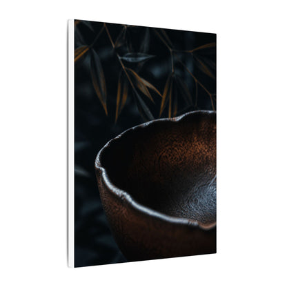 Luxurious Ceramic Bowl Canvas Art - Shadow Zen Dark Japandi