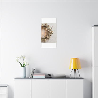 Dried Flowers Japanese Pattern Canvas Art | Neutral Japandi Art