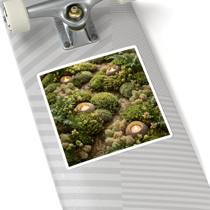 Moss Close Up Sticker | Spring Japandi Japanese Pattern Art Art Print