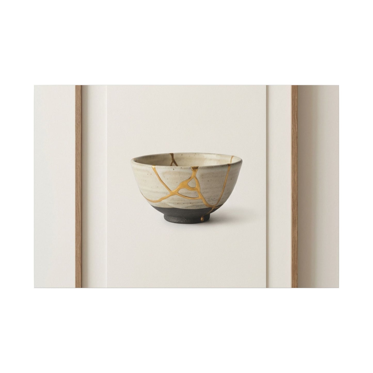 Kintsugi Charcoal Canvas Art