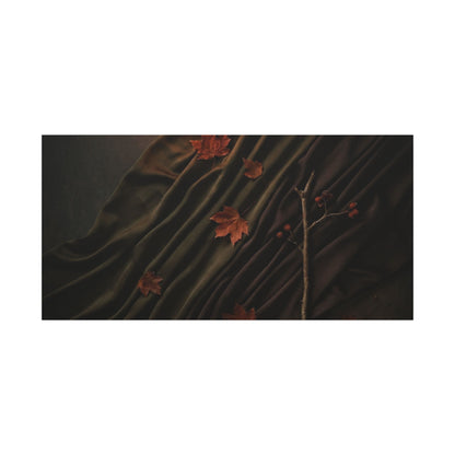 Autumn Silk Drape Moody Minimal Canvas Art | Moody Decor