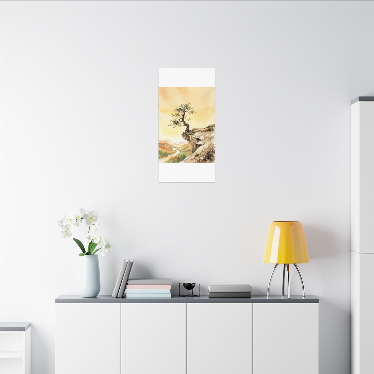 Golden Hour Pine Tree Canvas Art - Japandi Fukinsei