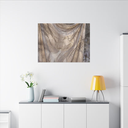Ma Silk Drape Canvas Art - Japandi Japanese Pattern