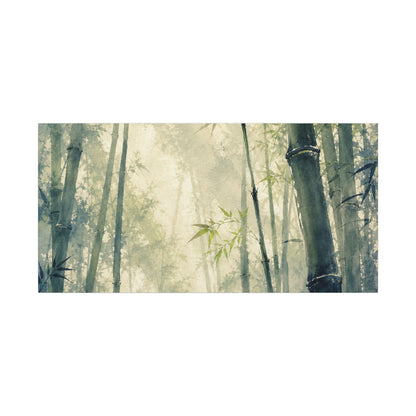 Bamboo Grove Spring Canvas Art | Zen Serene Design