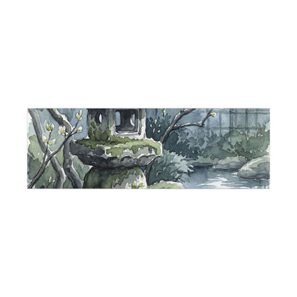 Moonlight Stone Lantern Canvas Art - Japandi Seijaku