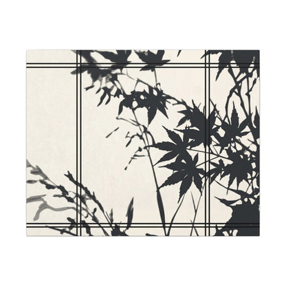 Shoji Screen Canvas Art | Summer Japandi Minimal Line Art Art Print