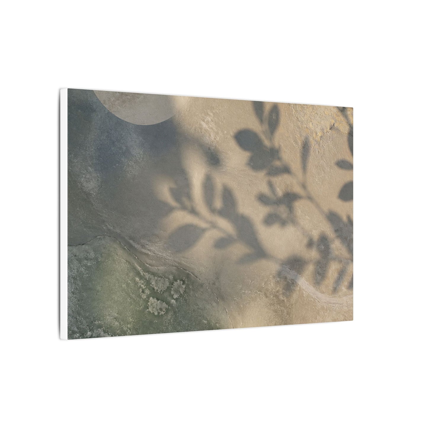 Japandi Shadow Play in Moonlight | Texture Canvas Art