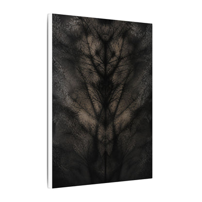 Seijaku Shadow Play Canvas Art - Dark Japandi Charcoal Ink