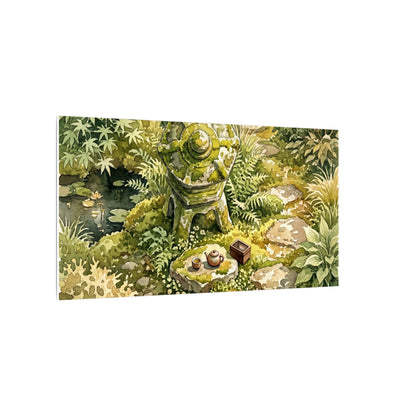 Datsuzoku Stone Lantern Canvas Art - Japandi Watercolor