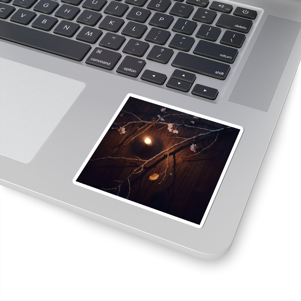 Candlelight Cherry Blossom Sticker - Dark Japandi Datsuzoku