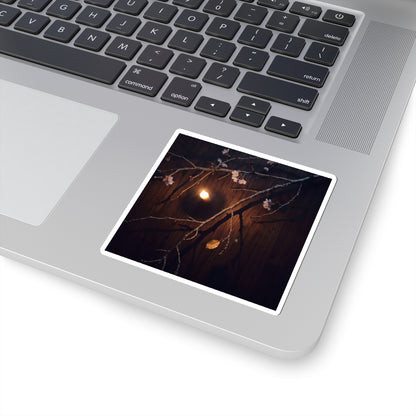 Candlelight Cherry Blossom Sticker - Dark Japandi Datsuzoku