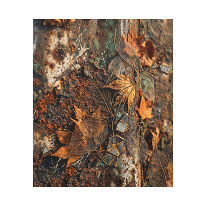 Rust Patina Canvas Art | Autumn Japandi Texture Art