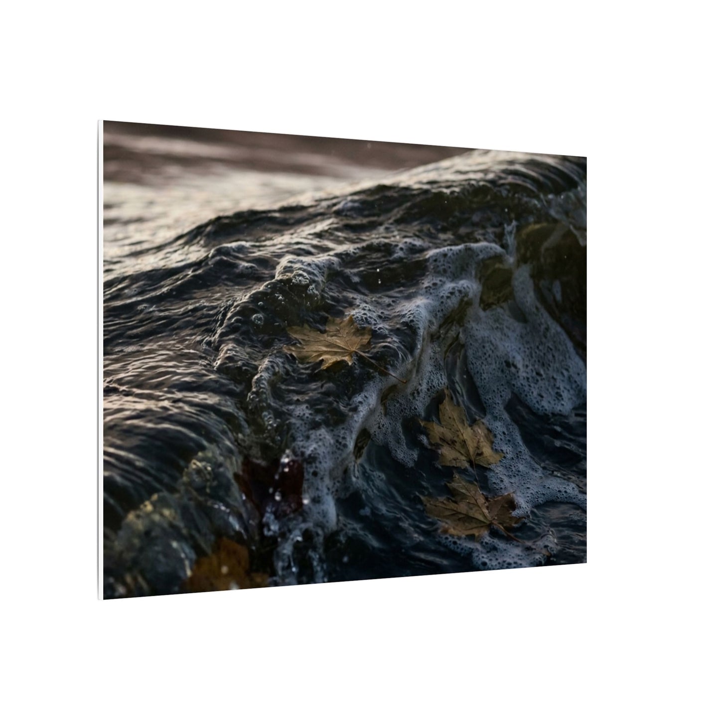 Dark Japandi Ocean Wave in Dawn | Moody Minimal Canvas Art