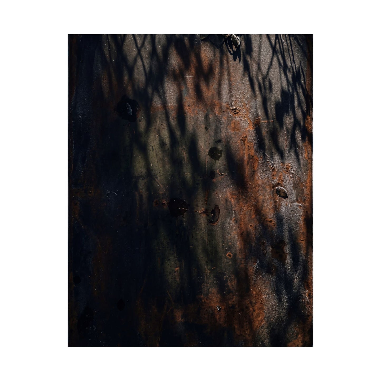 Atmospheric Rust Patina Wall Art Print - Shadow Zen Dark Japandi