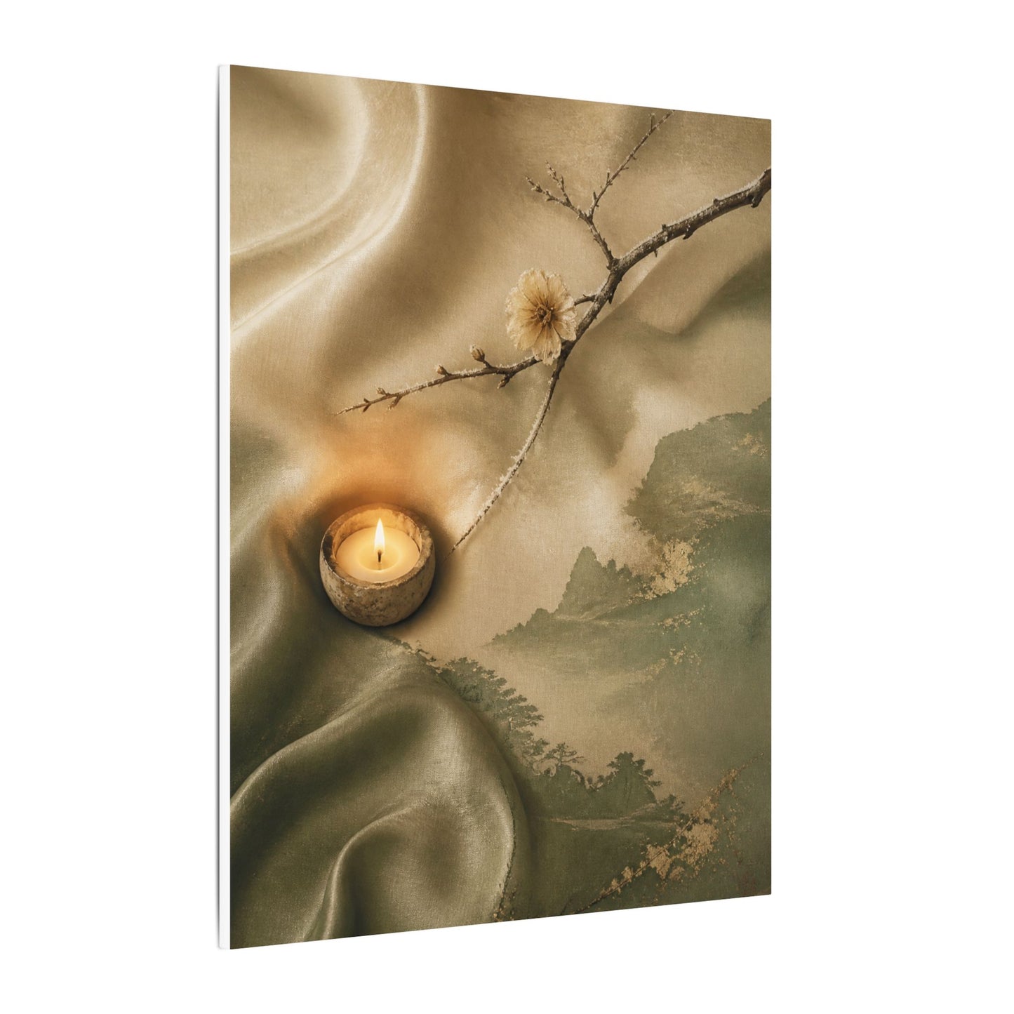 Silk Drape Japanese Pattern Canvas Art | Warm Japandi Art