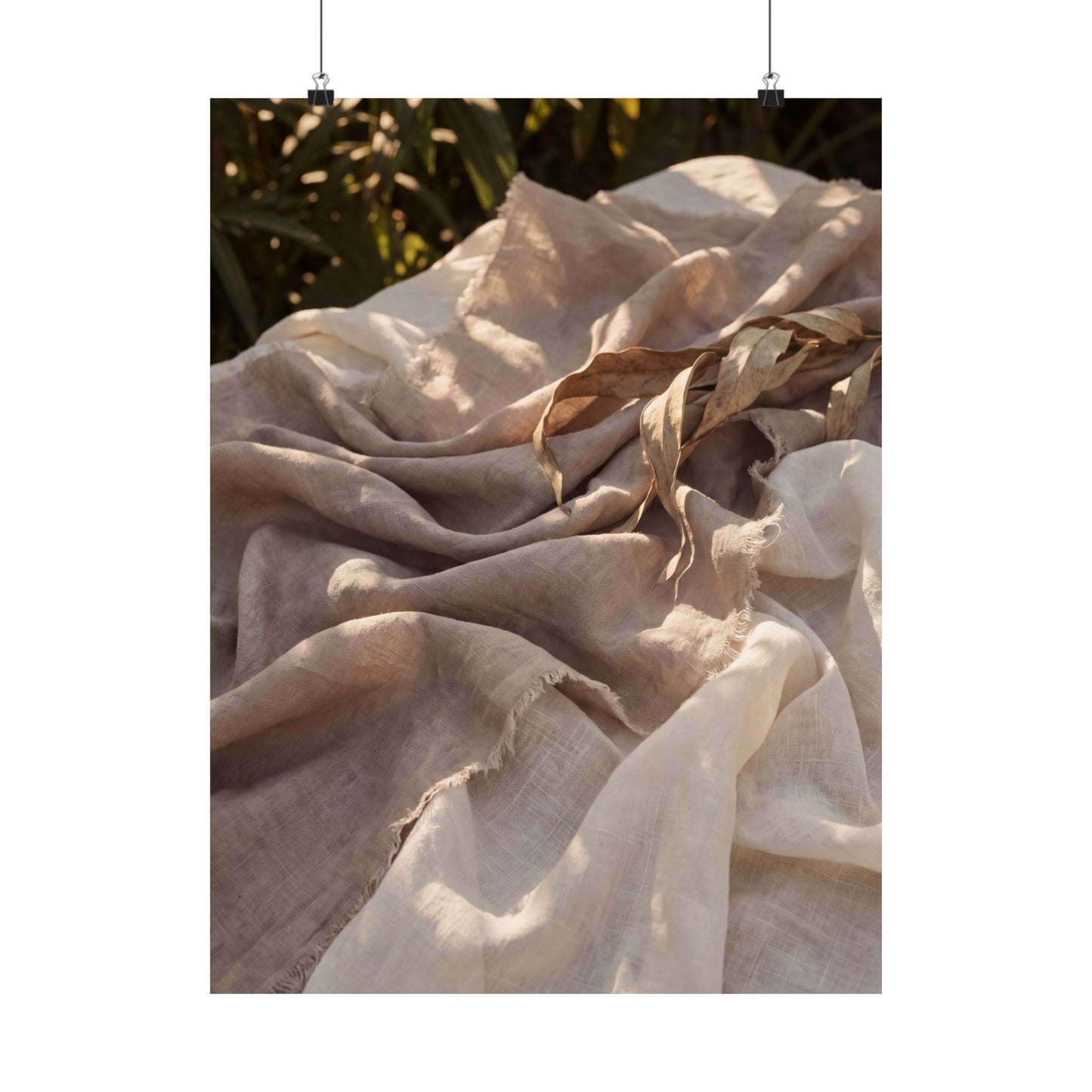 Silk Drape Wall Art Print | Summer Japandi Texture Art Art Print