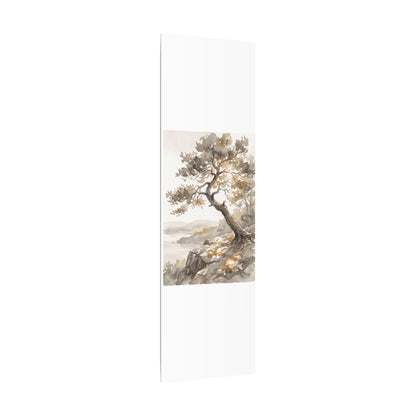 Pine Tree Watercolor Canvas Art | Elegant Japandi Art